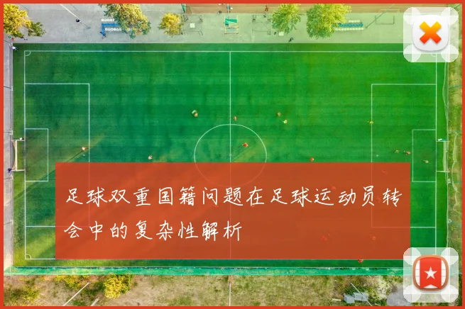 足球双重国籍问题在足球运动员转会中的复杂性解析